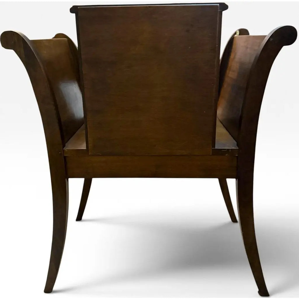 Vintage Art Deco Neoclassical Mahogany Copper-Lined Humidor Magazine Side Table