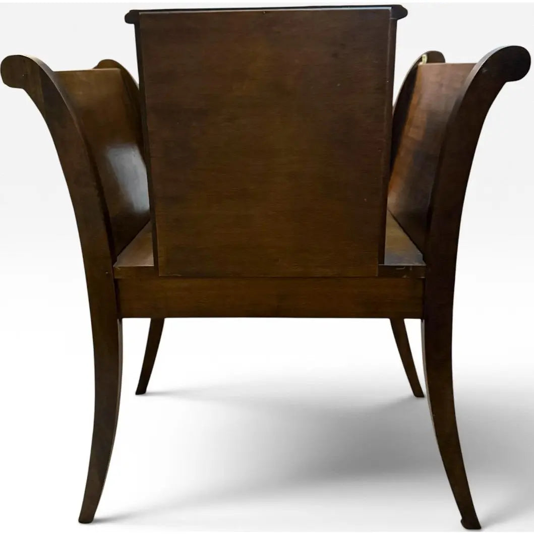 Vintage Art Deco Neoclassical Mahogany Copper-Lined Humidor Magazine Side Table