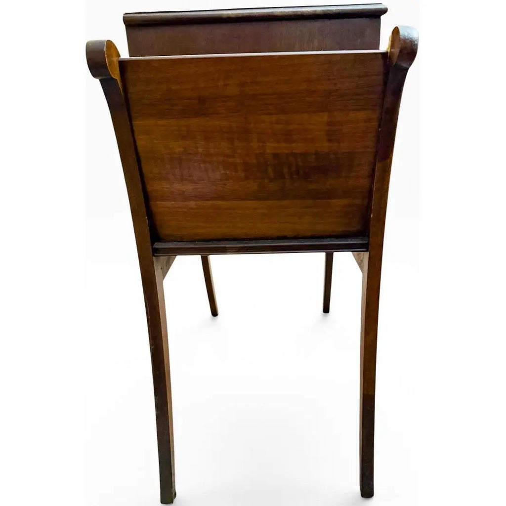 Vintage Art Deco Neoclassical Mahogany Copper-Lined Humidor Magazine Side Table