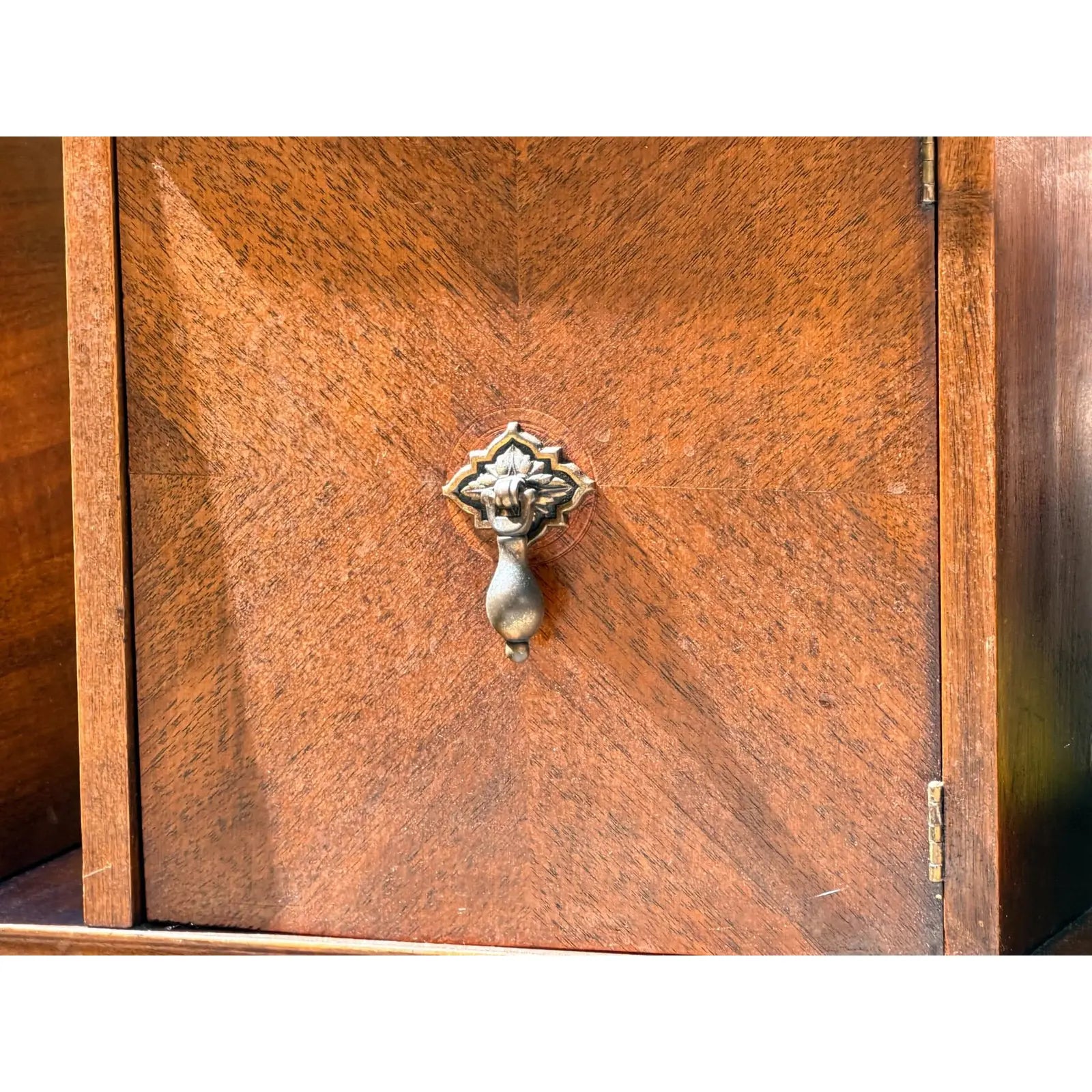 Vintage Art Deco Neoclassical Mahogany Copper-Lined Humidor Magazine Side Table