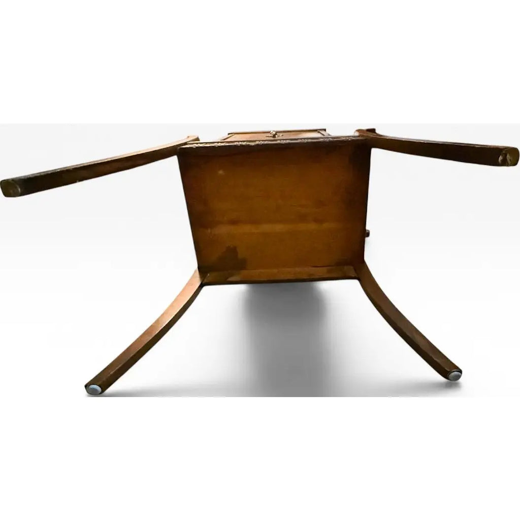 Vintage Art Deco Neoclassical Mahogany Copper-Lined Humidor Magazine Side Table