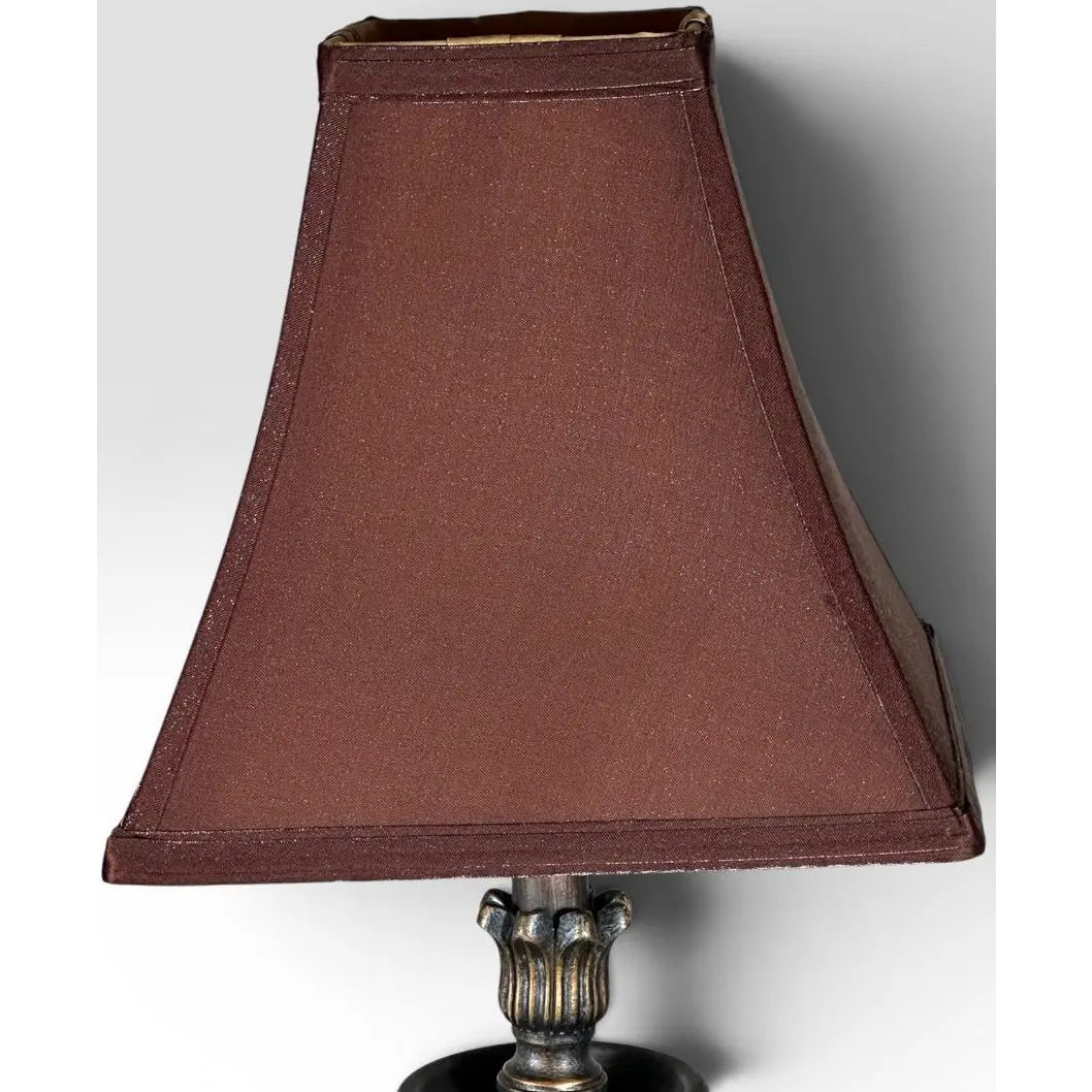 Contemporary Neoclassical Bronze Finished Fluted Buffet Lamps - A Pair