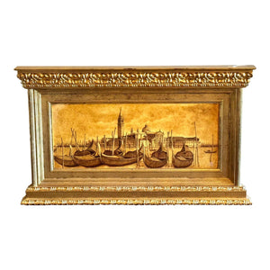 Exceptional Original Ink on Plaster Venezia Island of San Giorgio by The Twins Bugagiar