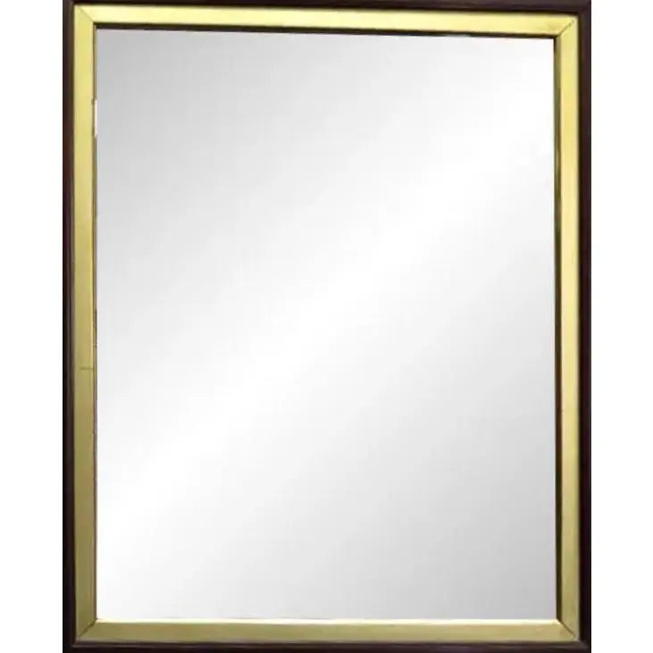 Antique 19th Century Victorian Walnut Deep-Well Wall Mirror with Lemon-Gilt Liner
