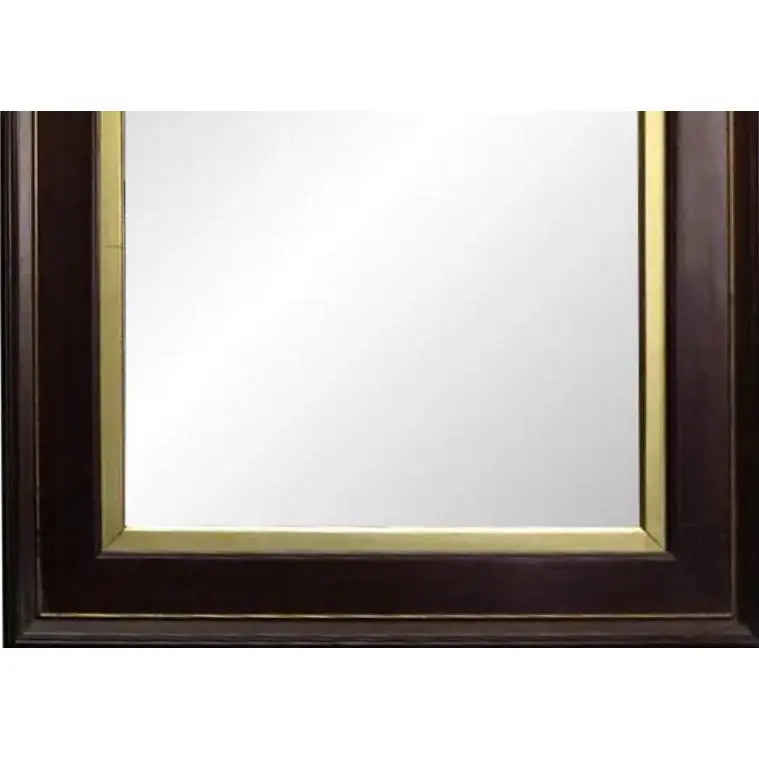 Antique 19th Century Victorian Walnut Deep-Well Wall Mirror with Lemon-Gilt Liner
