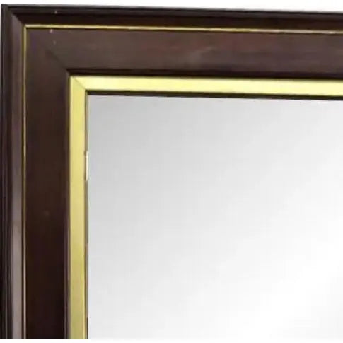 Antique 19th Century Victorian Walnut Deep-Well Wall Mirror with Lemon-Gilt Liner