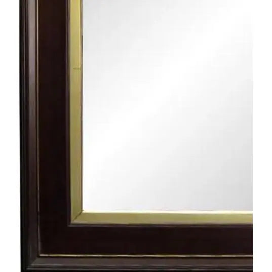 Antique 19th Century Victorian Walnut Deep-Well Wall Mirror with Lemon-Gilt Liner
