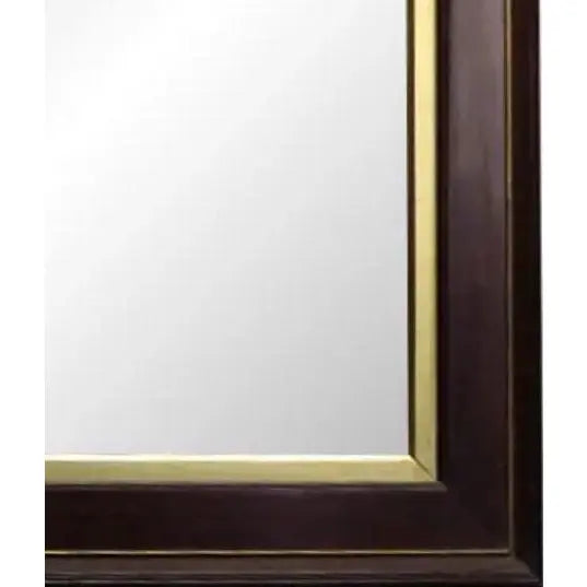 Antique 19th Century Victorian Walnut Deep-Well Wall Mirror with Lemon-Gilt Liner