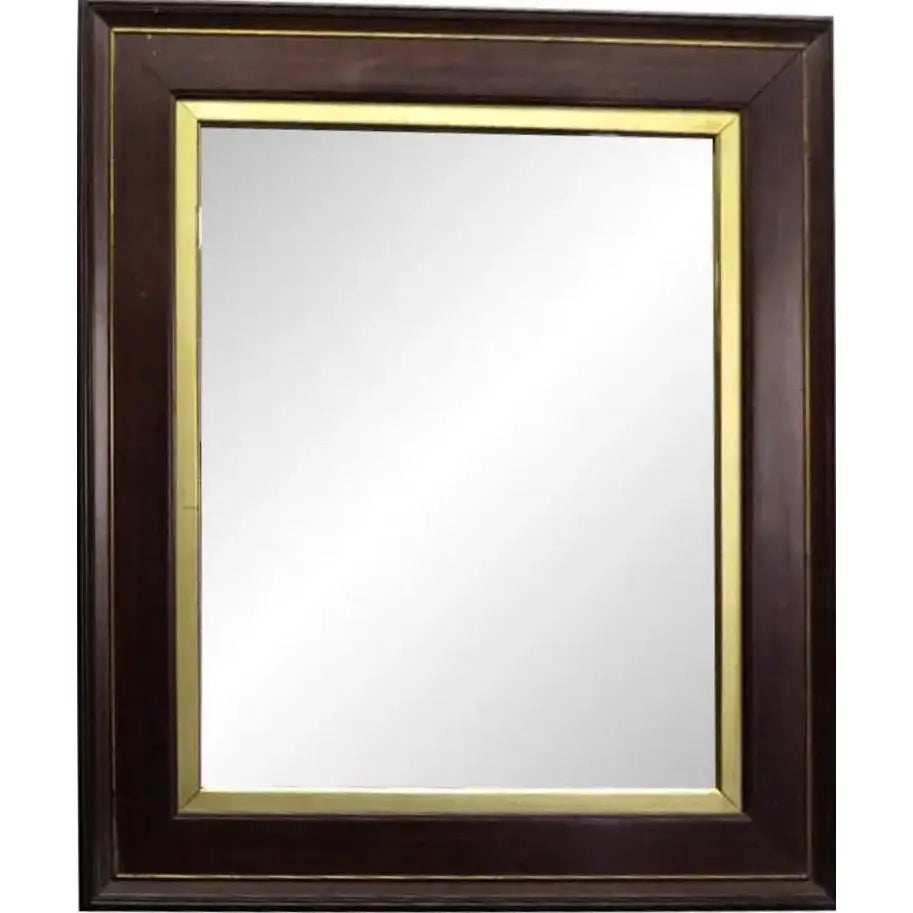 Antique 19th Century Victorian Walnut Deep-Well Wall Mirror with Lemon-Gilt Liner