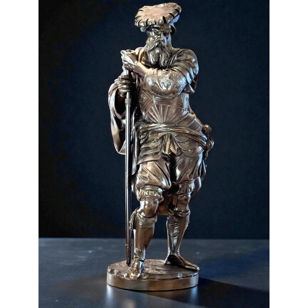Antique 25” Signed French Bronze Sculpture The Landsknecht by Albert-Ernest Carrier Belleuse