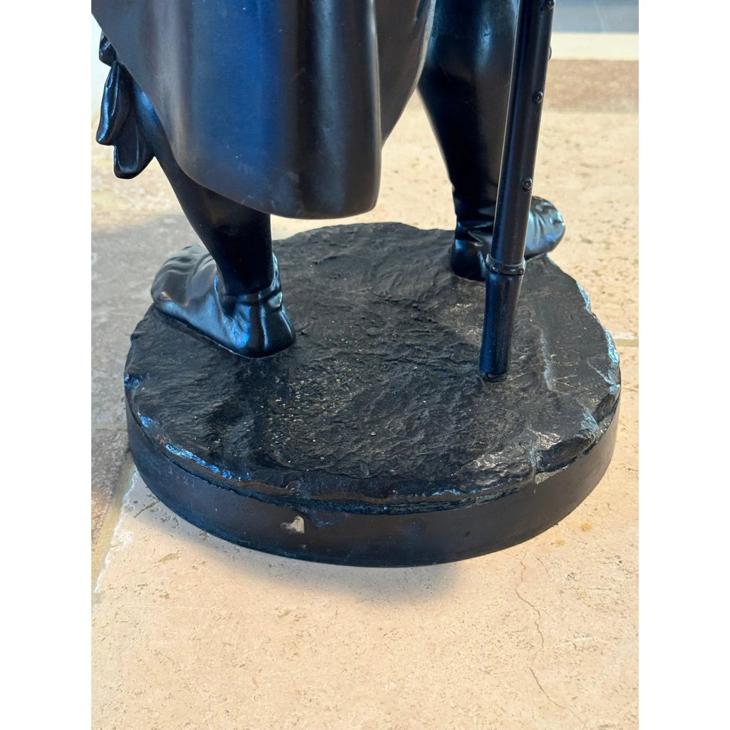 Antique 25” Signed French Bronze Sculpture The Landsknecht by Albert-Ernest Carrier Belleuse