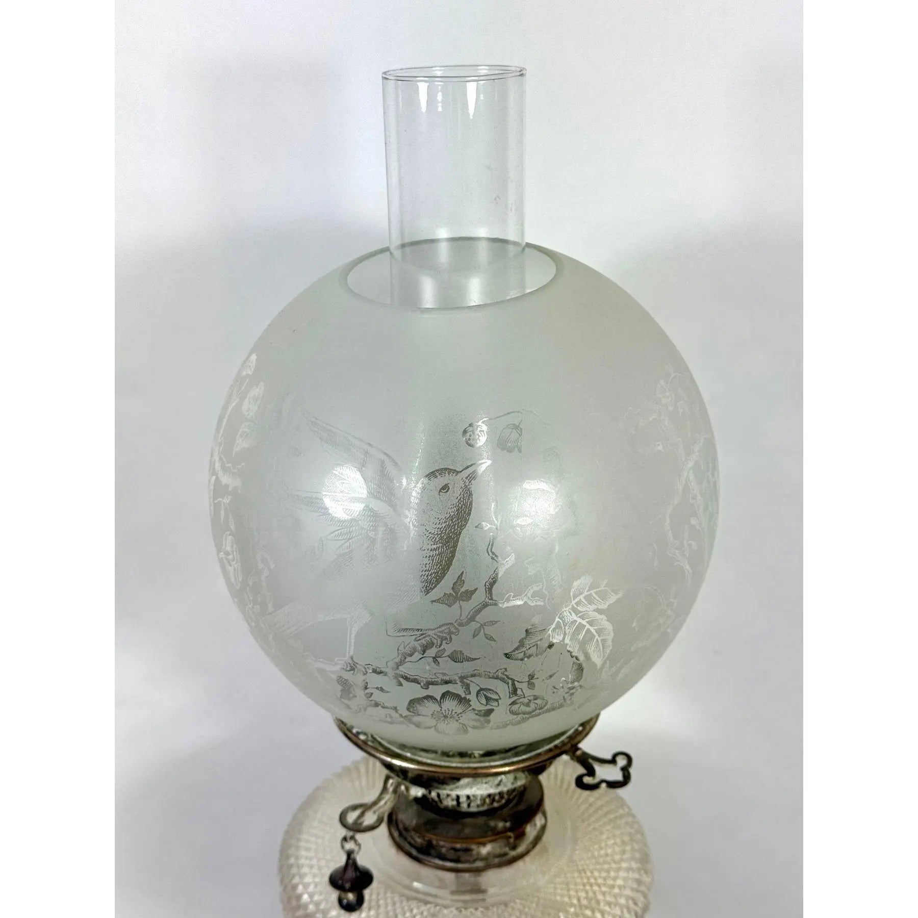 Stunning 29” 1875 Sheffield Sterling Silver And Cut Glass Corinthian Banquet Lamp