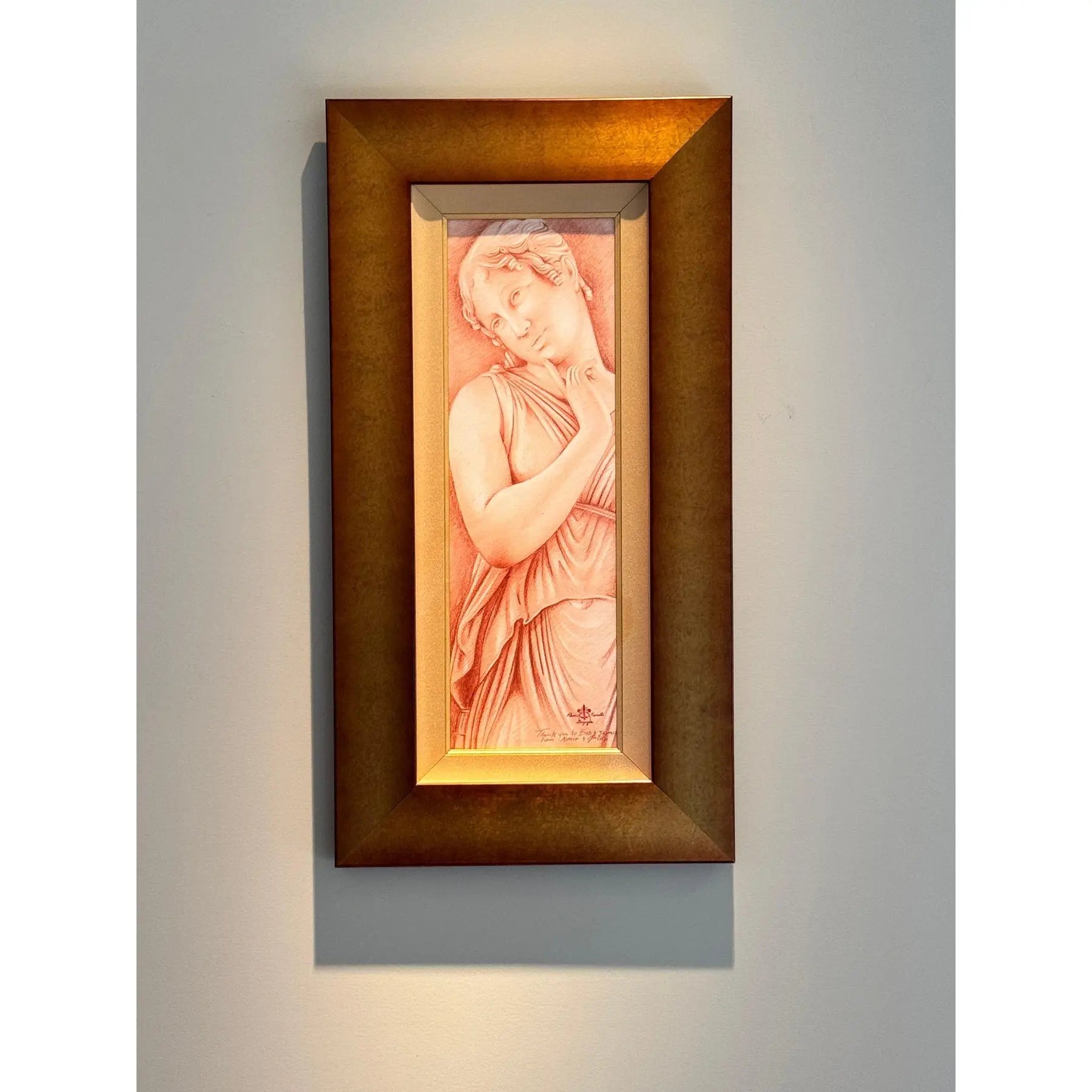 Original Signed Drawing By The Twins Bugagiar Danzatrice Study For The Three Graces Florentine Neo Classical Art