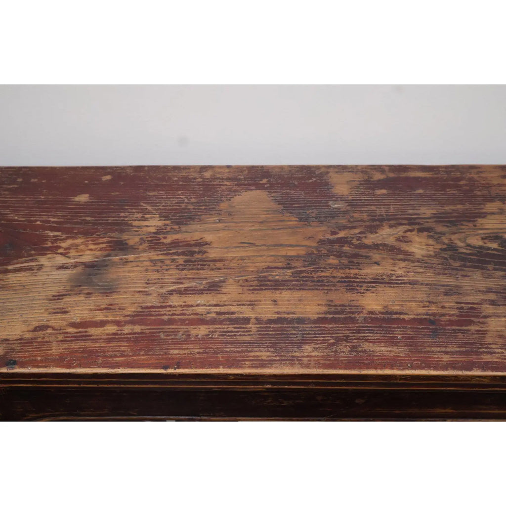 67” 19th Century Antique Chinese Qing Dynasty Dragon Altar Table Solid Elmwood Long Console