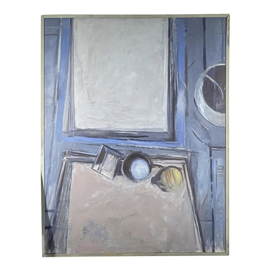 Substantial 54” 1967 Paul Havas Original Oil Painting Artist Studio Interior Large Scale Mid Century Modern