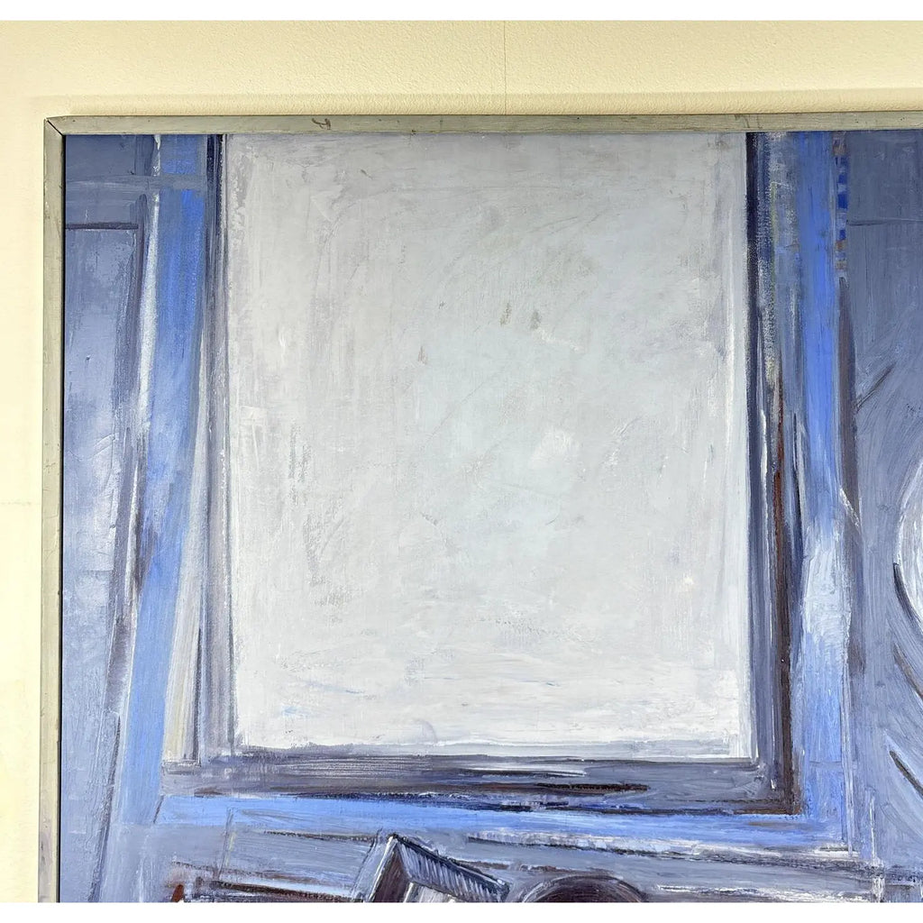 Substantial 54” 1967 Paul Havas Original Oil Painting Artist Studio Interior Large Scale Mid Century Modern