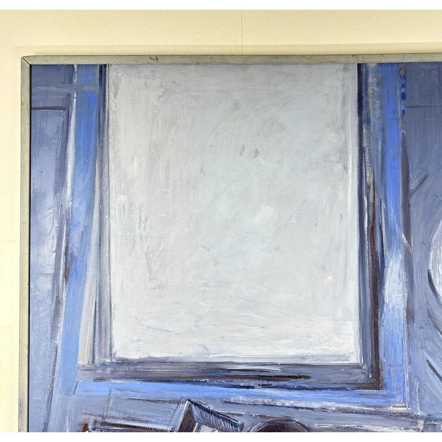 Substantial 54” 1967 Paul Havas Original Oil Painting Artist Studio Interior Large Scale Mid Century Modern