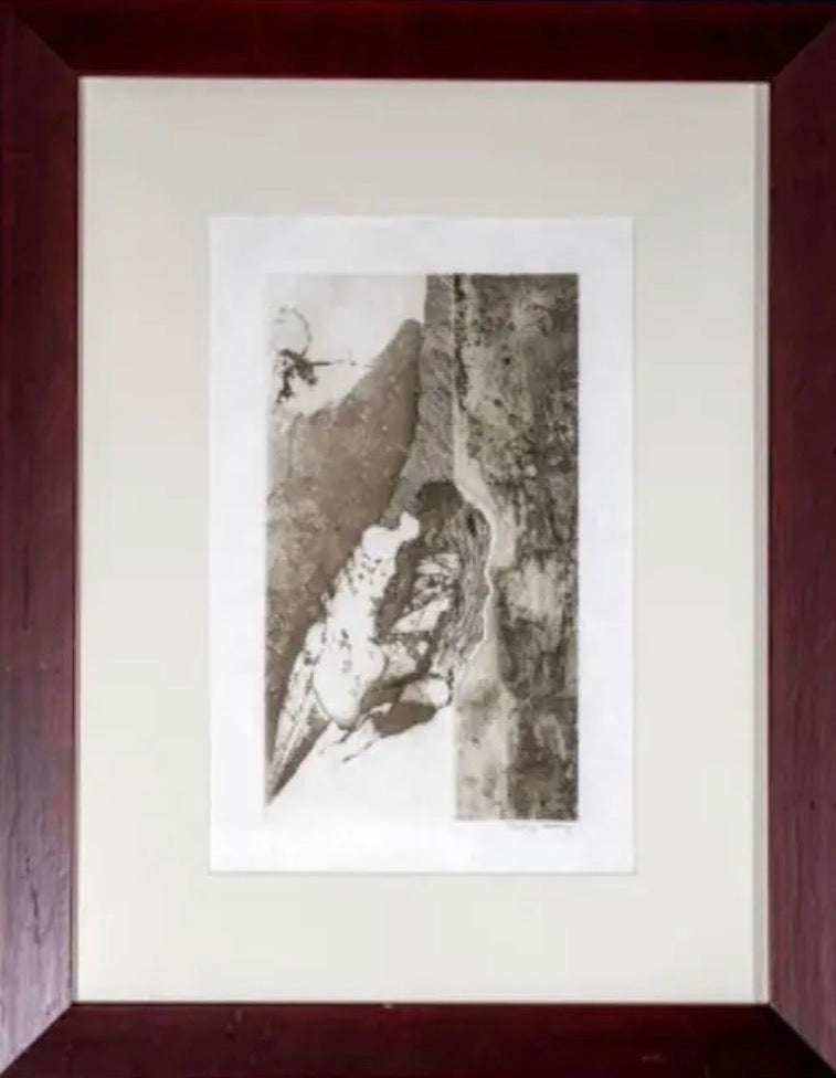 Limited Edition 1970 Dorothea Tanning Signed Original Etching - Amoureux Au Bord De Mer - Japan Paper Surrealism