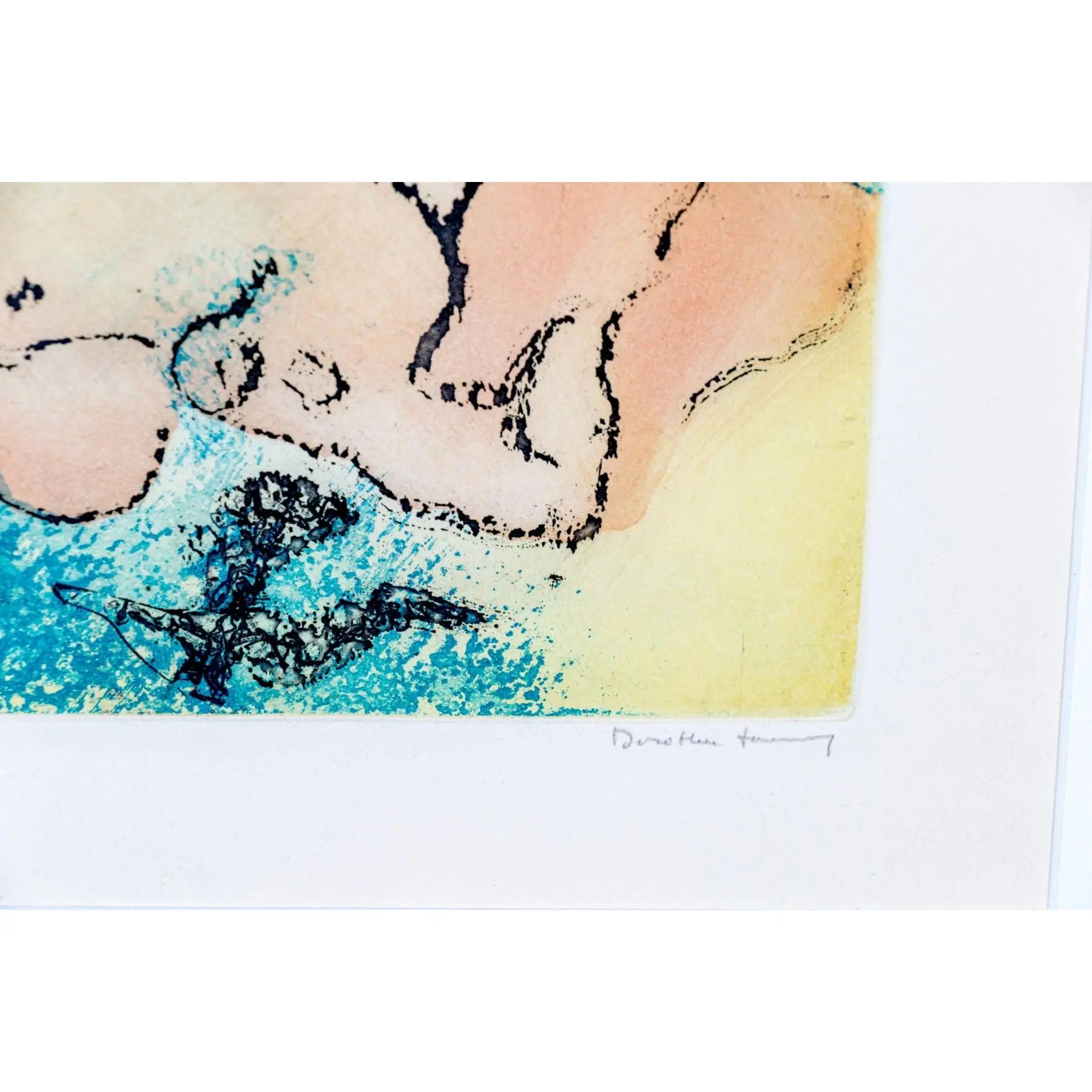 Rare Signed 1973 Dorothea Tanning Surrealist Color Etching En Chair Et En Or Limited Edition 6/100