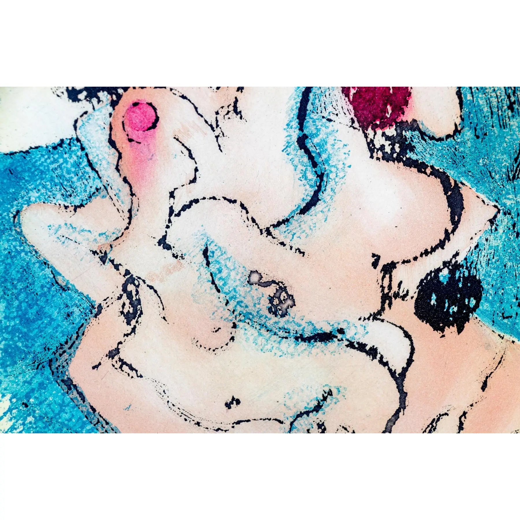 Rare Signed 1973 Dorothea Tanning Surrealist Color Etching En Chair Et En Or Limited Edition 6/100