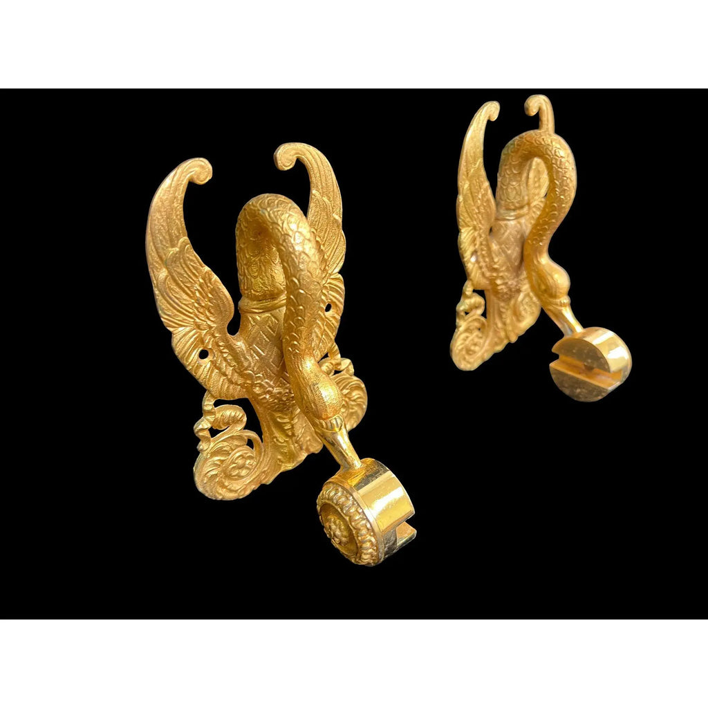 Iconic Sherle Wagner Imperial Swan 24k Gold & Rock Crystal Bathroom Suite