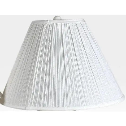 Vintage Neoclassical White Glazed Ceramic Urn Lamps - A Pair