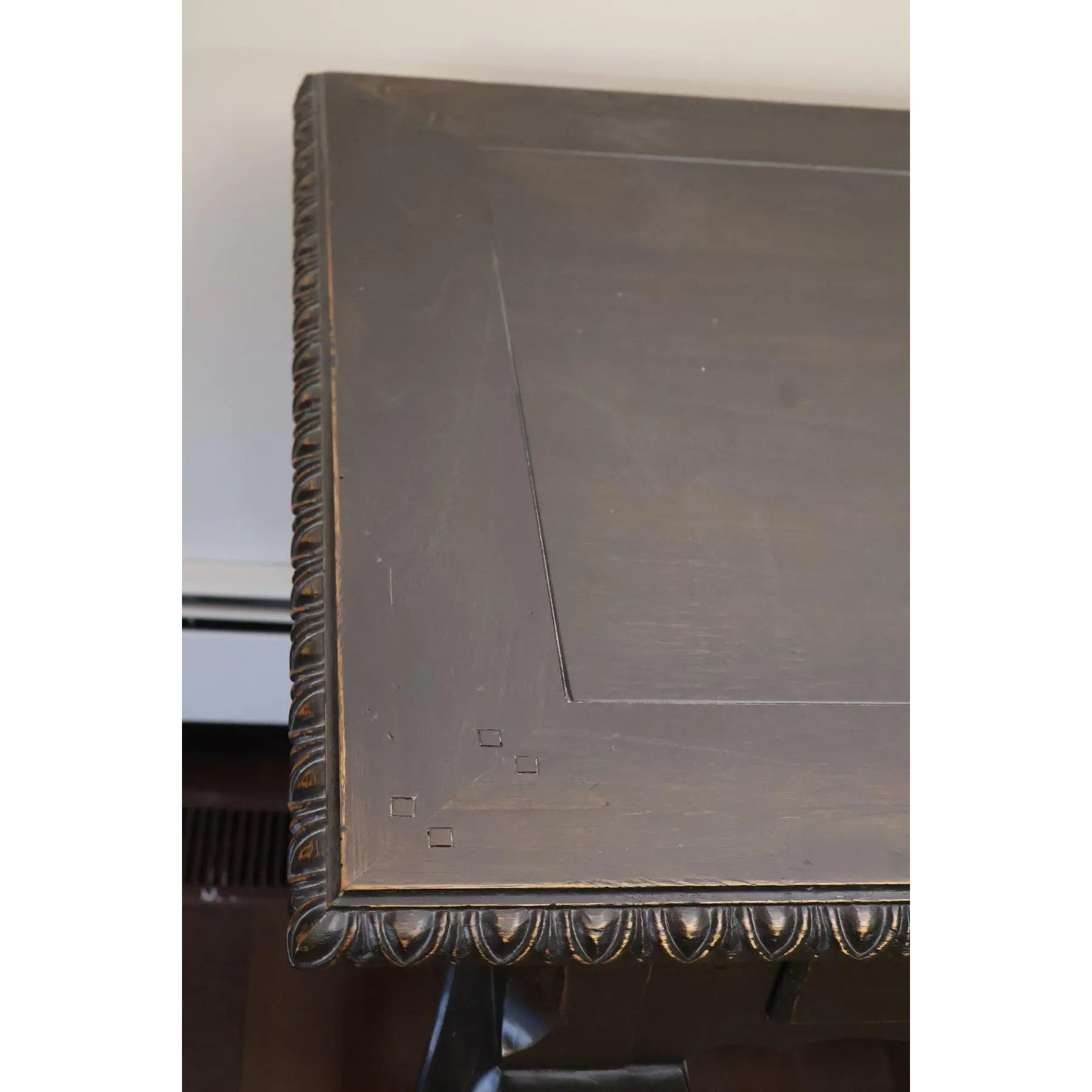 French Louis XV Style Writing Table – Hand-Carved Gadrooned Edge & Cabriole Legs