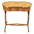 Mid-Century Baker Furniture Regency Rosewood Kidney Desk with Solid Brass Gallery Banding
