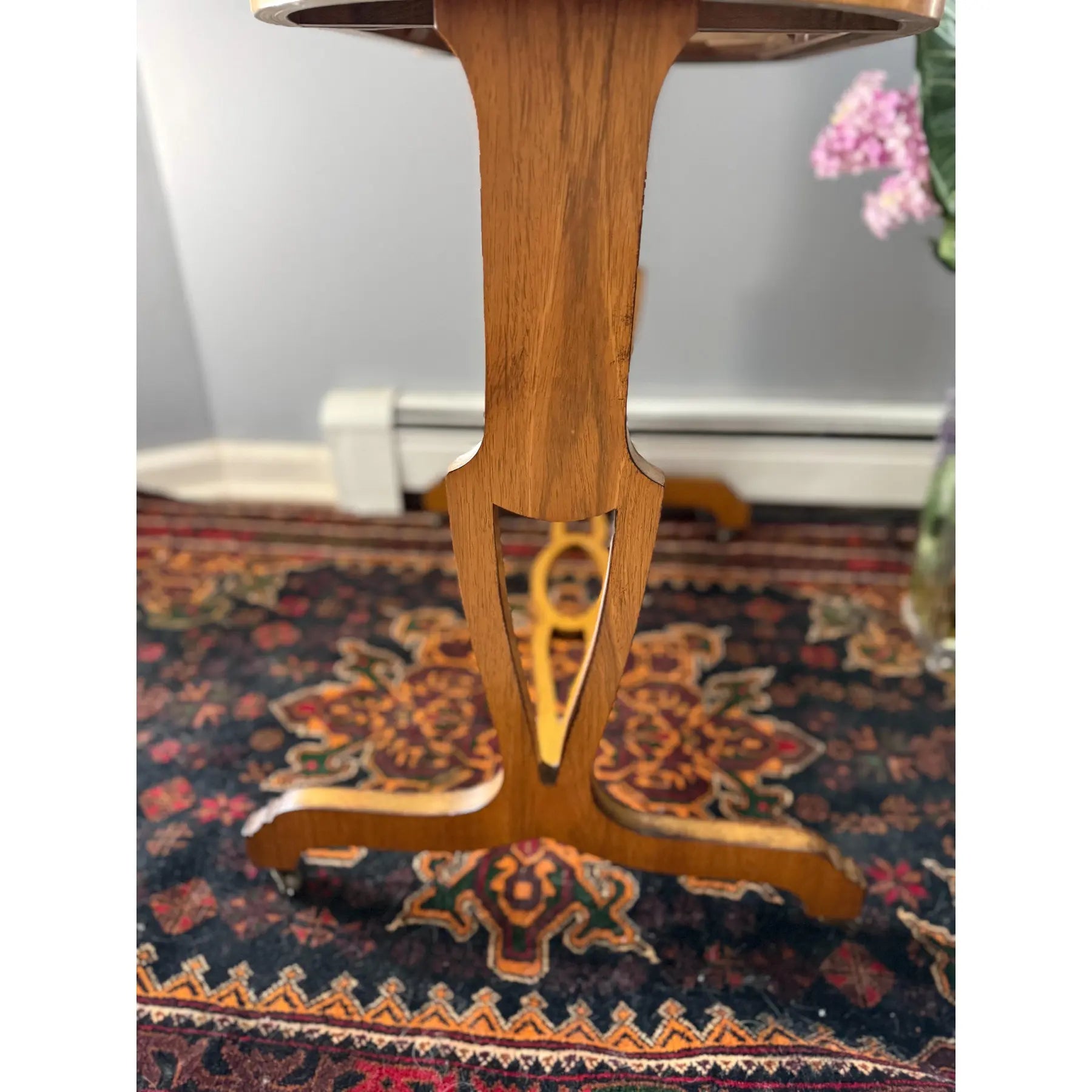 Mid-Century Baker Furniture Regency Rosewood Kidney Desk with Solid Brass Gallery Banding