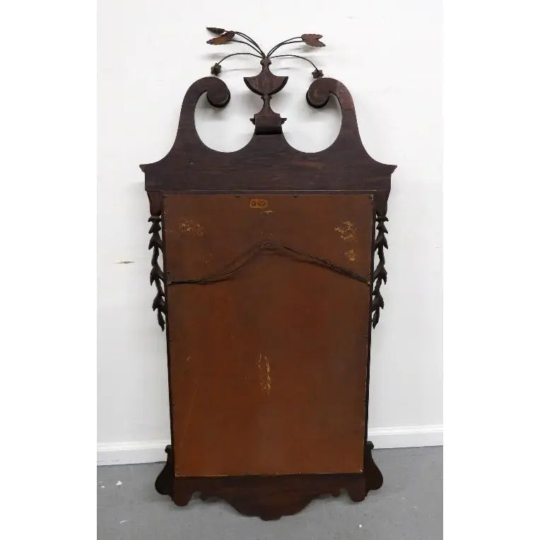Large Federal Style Mahogany and Gilt Constitution Mirror with Urn and Wheat Finial