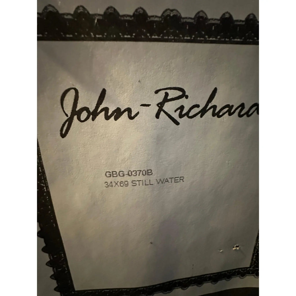 Monumental 69-Inch John-Richard Still Water Vertical Triptych - Textured Landscape Fine Art