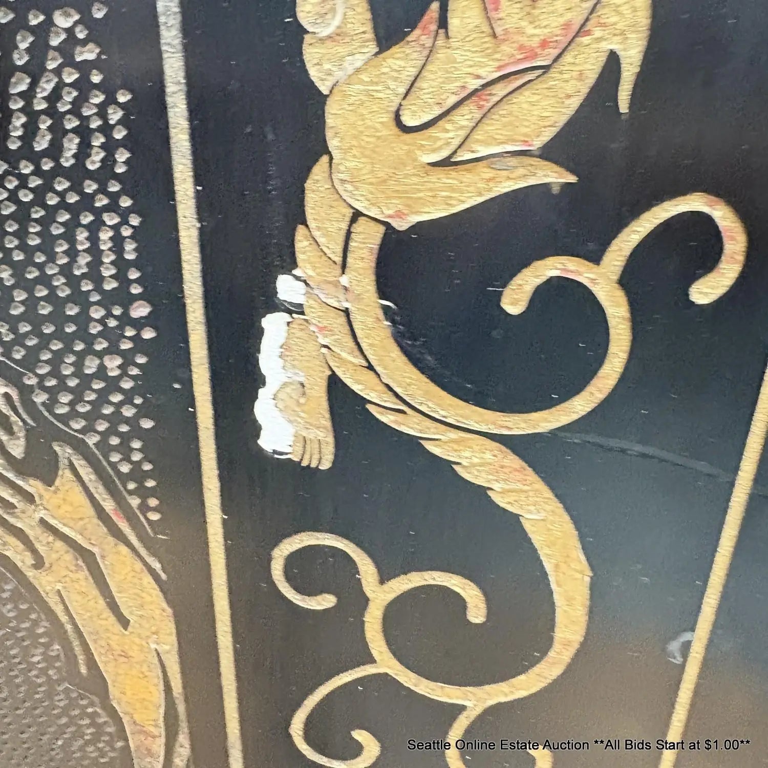 Extraordinary 8-Foot Maitland-Smith 3-Panel Chinoiserie Coromandel Style Lacquer Screen