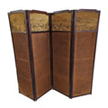 Antique French Provincial Four-Panel Tapestry Floor Screen and Room Divider