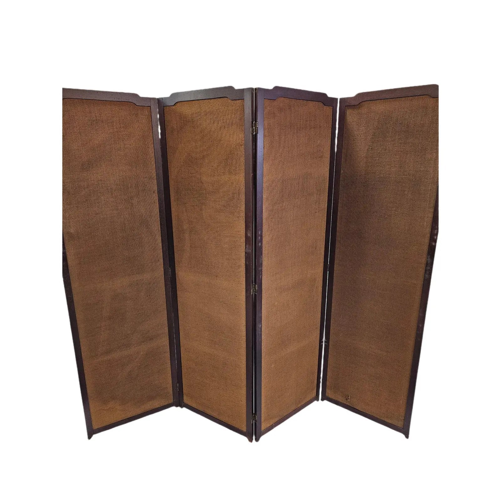 Antique French Provincial Four-Panel Tapestry Floor Screen and Room Divider