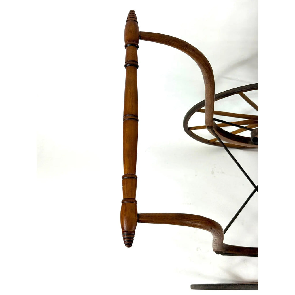 Museum-Quality 19th Century Victorian Wicker Baby Carriage with Original Lace Parasol - Heywood-Wakefield Style