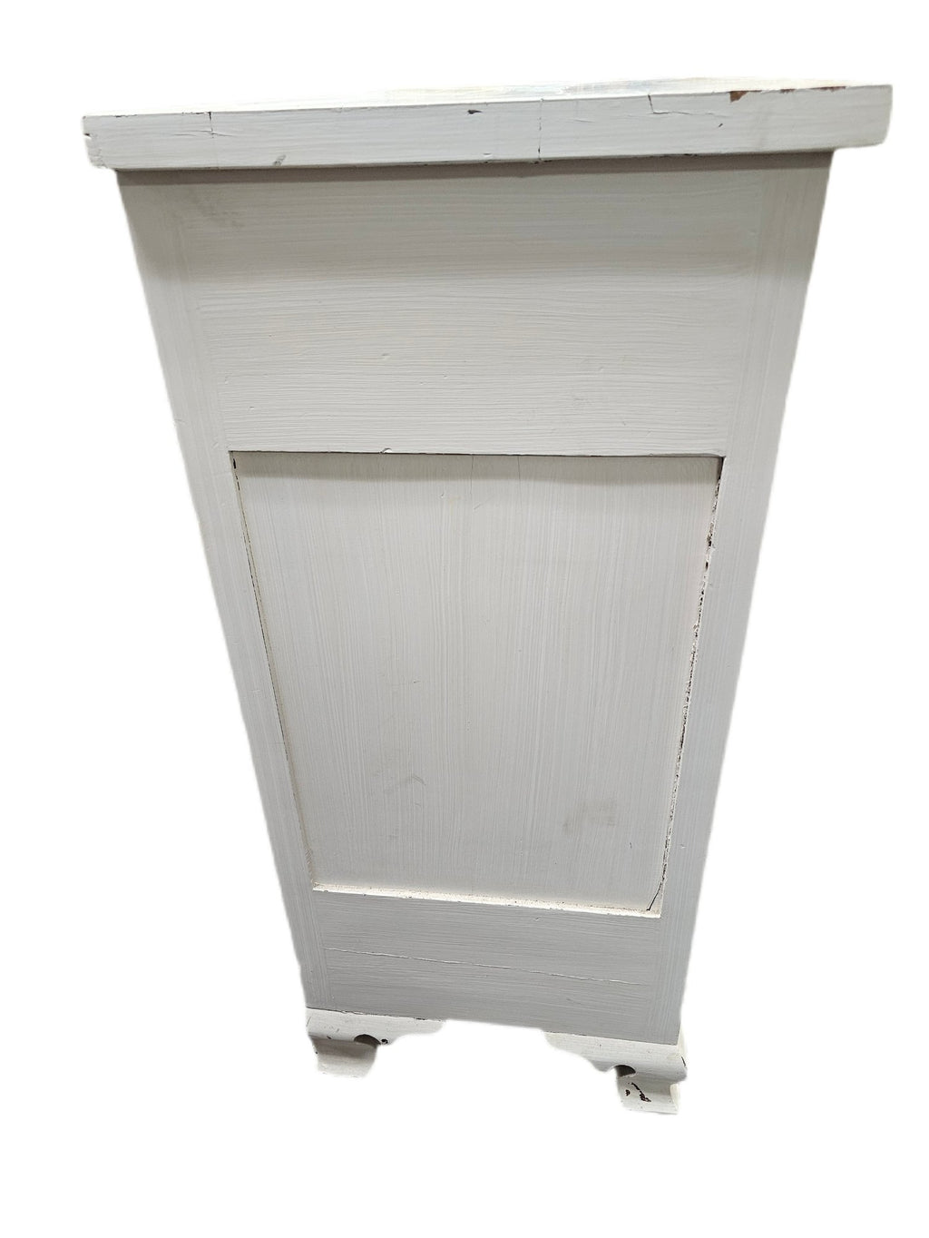 Early-Nineteenth-Century Antique White-Painted Chest Of Drawers With Federal Brass Pulls
