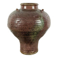 Large 19th Century Antique Chinese Martaban Storage Jar - "Frogskin" Ash Glaze Stoneware