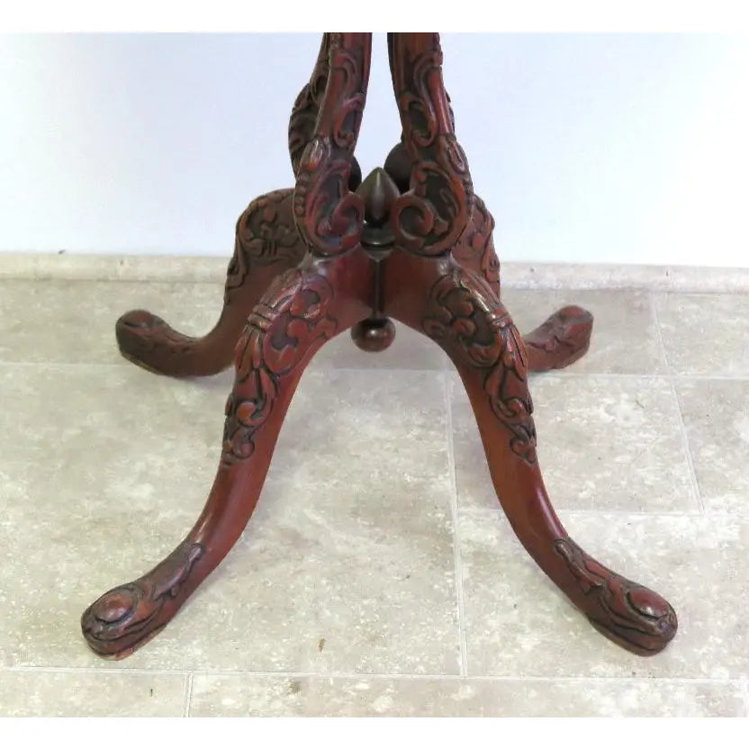 Antique Rococo Revival Carved Mahogany Occasional Table Flint and Horner Manner