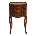 Theodore Alexander Petite Louis XVI Side Table with Faux Book Trompe l'Oeil Panels