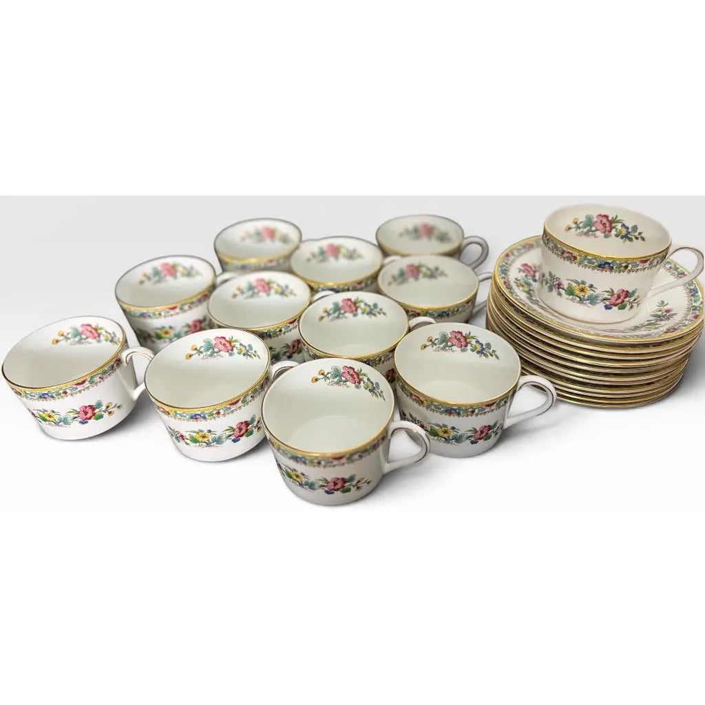 Vintage Coalport Ming Rose Bone China Dinnerware Set - 93 Pieces