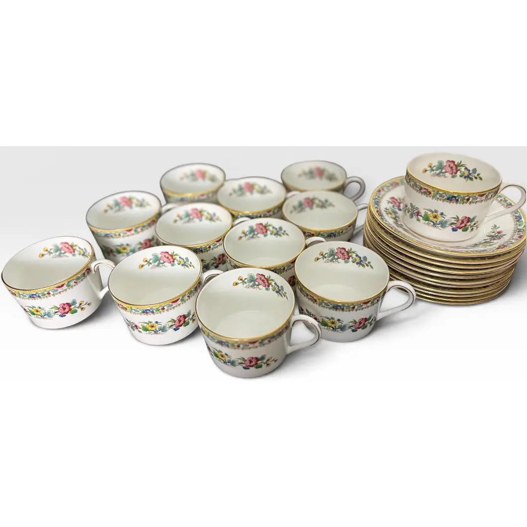 Vintage Coalport Ming Rose Bone China Dinnerware Set - 93 Pieces