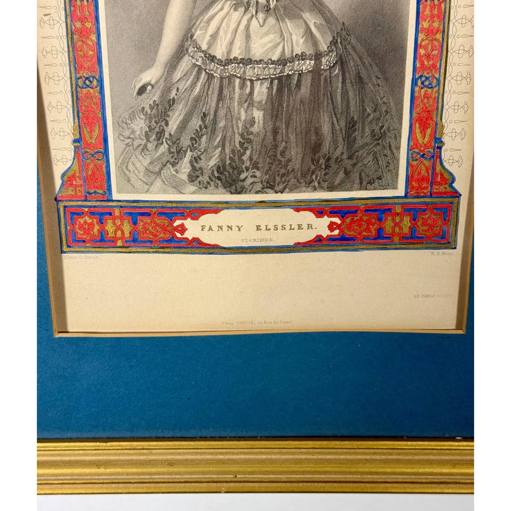 Antique 1845 Hand-Colored Ballet Triptych - "Beauties of the Opera"
