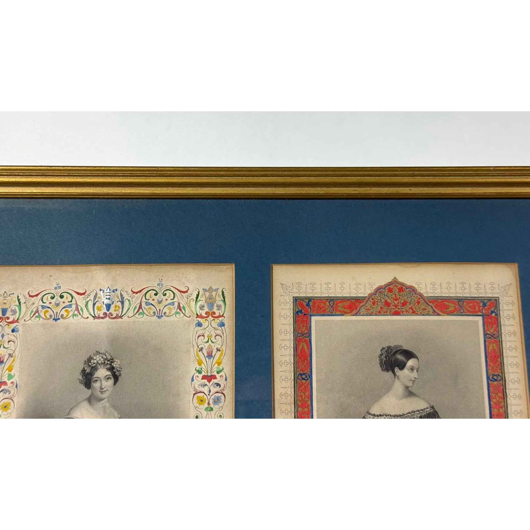 Antique 1845 Hand-Colored Ballet Triptych - "Beauties of the Opera"