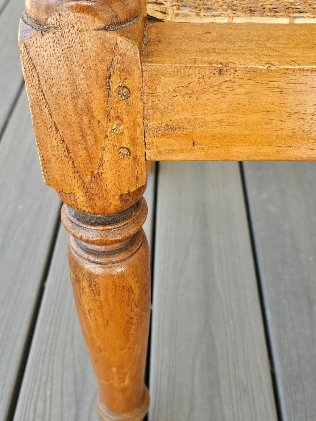 Antique 19th Century Oak Plantation Chair With Original Folding Leg Rests