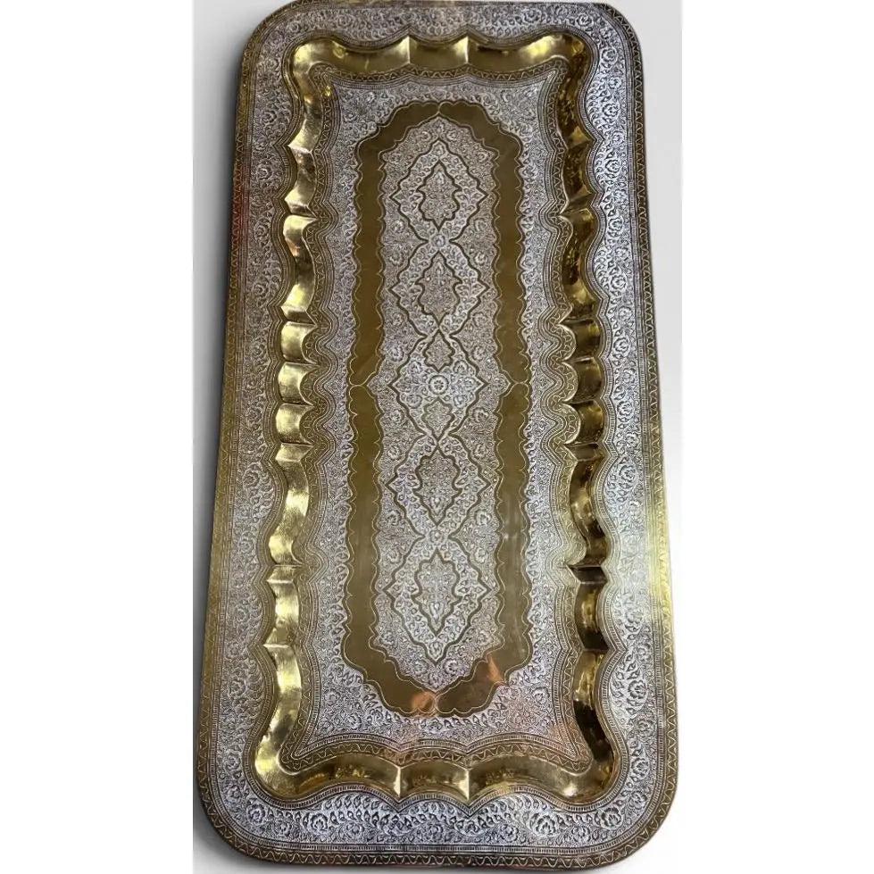 Mid-Century Moroccan Brass Spider Coffee Table