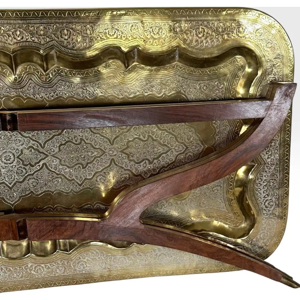 Mid-Century Moroccan Brass Spider Coffee Table