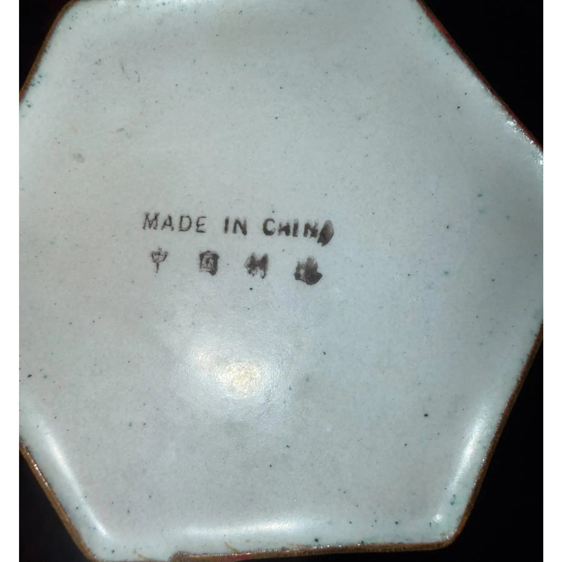 9" 1920s Chinese Republic Canton Enamel Hexagonal Vase, Turquoise Meiren & Peacock Scenic Centerpiece, Chinoiserie Mantel Decor
