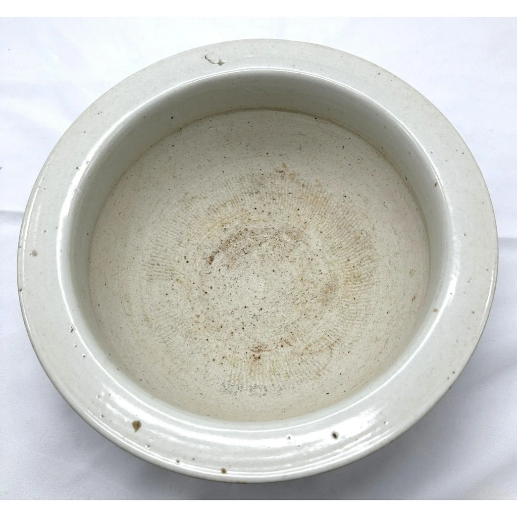 Large Antique 19th Century Chinese Blue and White Porcelain Censer Bowl 11 Inch