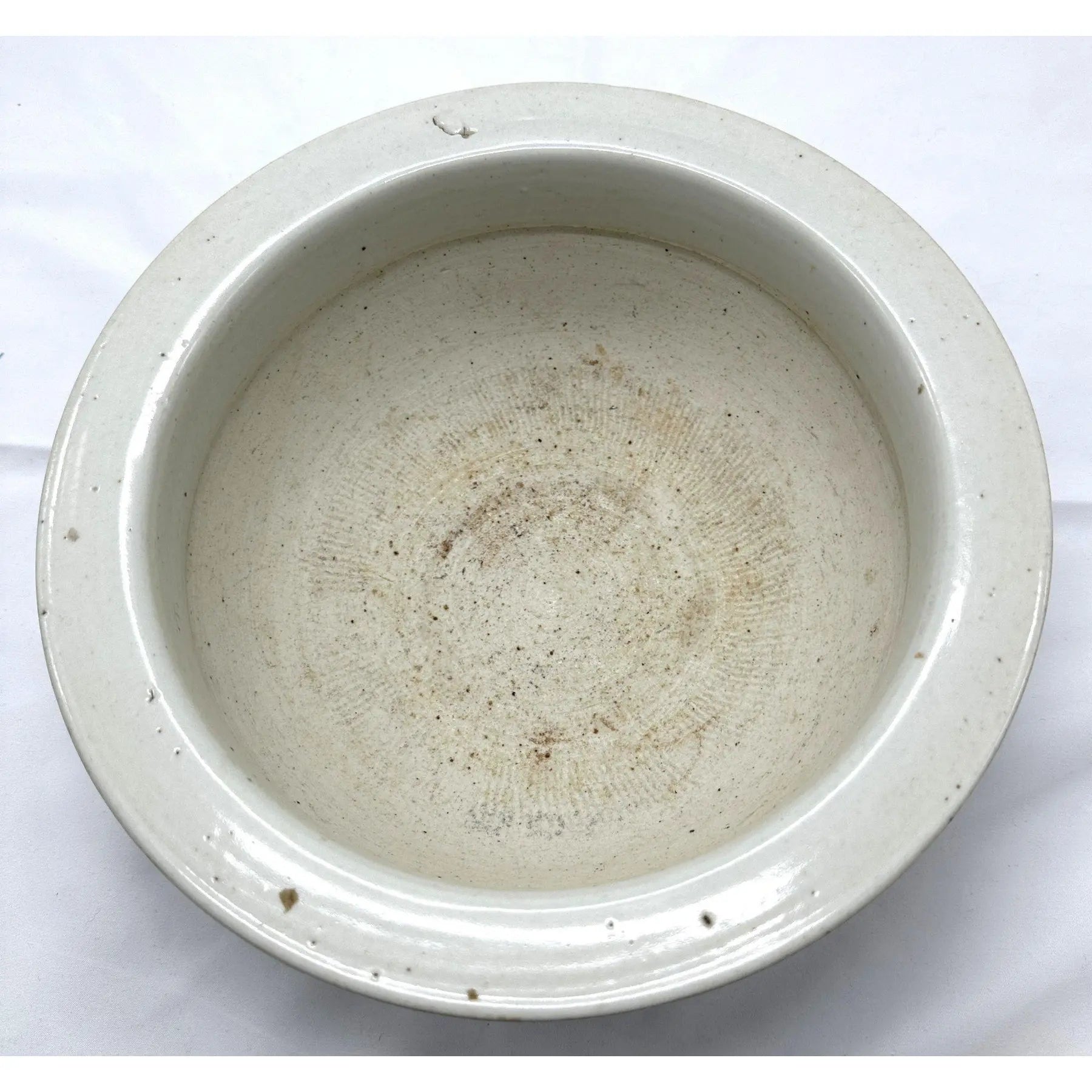 Large Antique 19th Century Chinese Blue and White Porcelain Censer Bowl 11 Inch