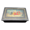 Vintage Hand-Painted Kholuy Lacquer Box – "Troika" Scene by Artist Lovkachev